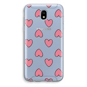 CaseCompany Ondersteboven verliefd: Samsung Galaxy J5 (2017) Transparant Hoesje