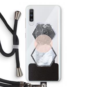 CaseCompany Creatieve toets: Samsung Galaxy A70 Transparant Hoesje met koord