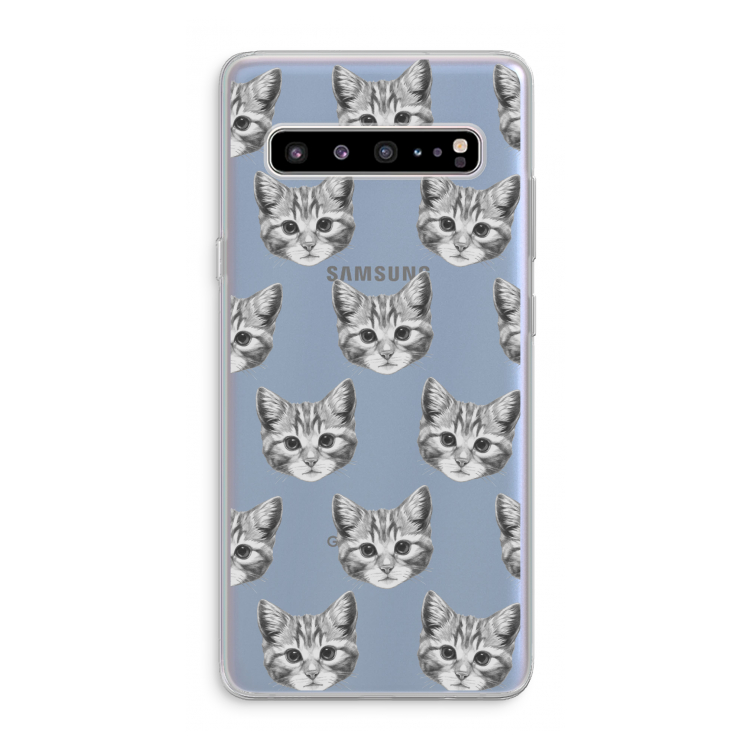 CaseCompany Kitten: Samsung Galaxy S10 5G Transparant Hoesje