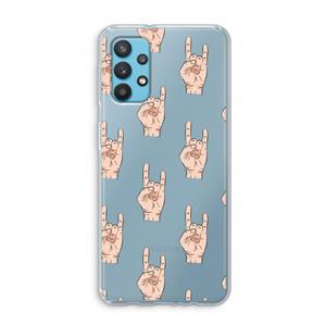 CaseCompany Rock: Samsung Galaxy A32 4G Transparant Hoesje