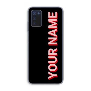 CaseCompany Namecase: Samsung Galaxy A03s Transparant Hoesje