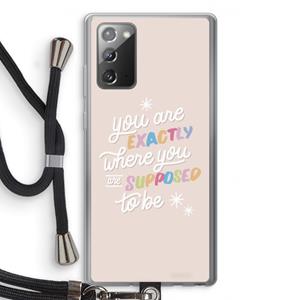 CaseCompany Right Place: Samsung Galaxy Note 20 / Note 20 5G Transparant Hoesje met koord