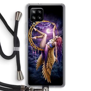 CaseCompany Aerial Angel: Samsung Galaxy A42 5G Transparant Hoesje met koord