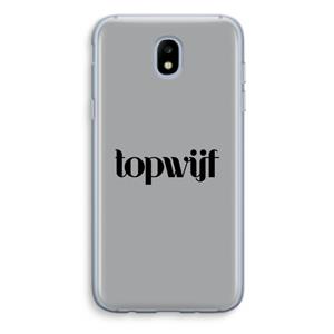 CaseCompany Topwijf Grijs Zwart: Samsung Galaxy J5 (2017) Transparant Hoesje