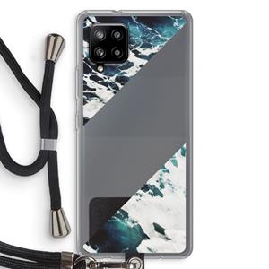 CaseCompany Golven: Samsung Galaxy A42 5G Transparant Hoesje met koord