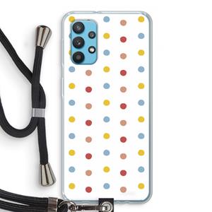 CaseCompany Bollen: Samsung Galaxy A32 4G Transparant Hoesje met koord