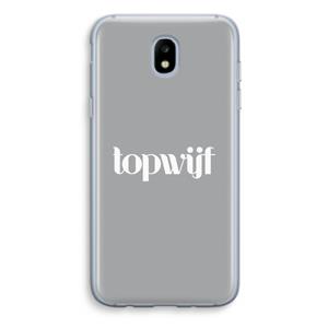 CaseCompany Topwijf Grijs Wit: Samsung Galaxy J5 (2017) Transparant Hoesje