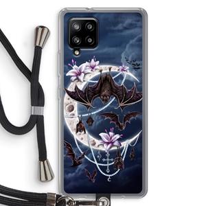 CaseCompany Vleermuizen Maan: Samsung Galaxy A42 5G Transparant Hoesje met koord
