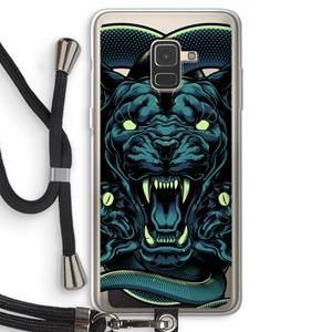 CaseCompany Cougar and Vipers: Samsung Galaxy A8 (2018) Transparant Hoesje met koord