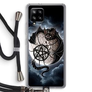 CaseCompany Volle maan: Samsung Galaxy A42 5G Transparant Hoesje met koord
