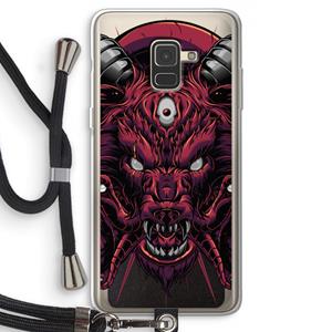CaseCompany Hell Hound and Serpents: Samsung Galaxy A8 (2018) Transparant Hoesje met koord