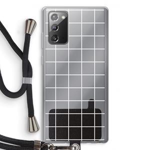 CaseCompany Rooster 2: Samsung Galaxy Note 20 / Note 20 5G Transparant Hoesje met koord
