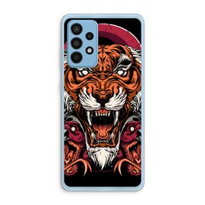 CaseCompany Tiger and Rattlesnakes: Samsung Galaxy A52 Transparant Hoesje