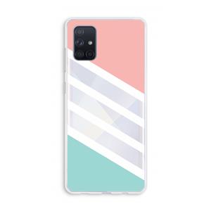 CaseCompany Strepen pastel: Galaxy A71 Transparant Hoesje