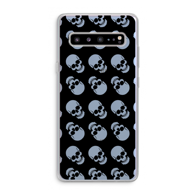 CaseCompany Musketon Skulls: Samsung Galaxy S10 5G Transparant Hoesje
