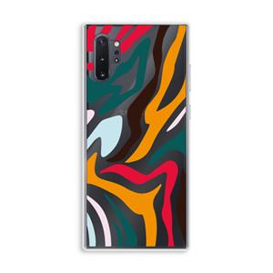 CaseCompany Colored Zebra: Samsung Galaxy Note 10 Plus Transparant Hoesje