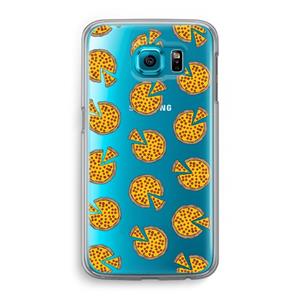 CaseCompany You Had Me At Pizza: Samsung Galaxy S6 Transparant Hoesje