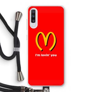CaseCompany I'm lovin' you: Samsung Galaxy A70 Transparant Hoesje met koord