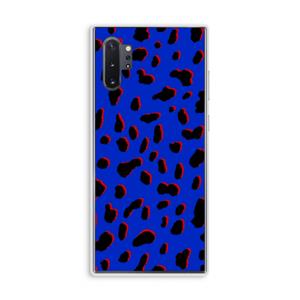 CaseCompany Blue Leopard: Samsung Galaxy Note 10 Plus Transparant Hoesje