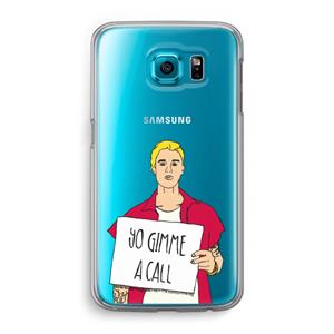 CaseCompany Gimme a call: Samsung Galaxy S6 Transparant Hoesje