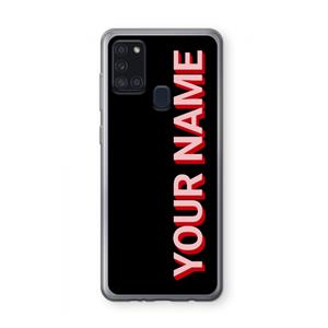 CaseCompany Namecase: Samsung Galaxy A21s Transparant Hoesje