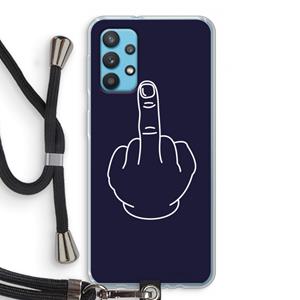 CaseCompany F**k U: Samsung Galaxy A32 4G Transparant Hoesje met koord