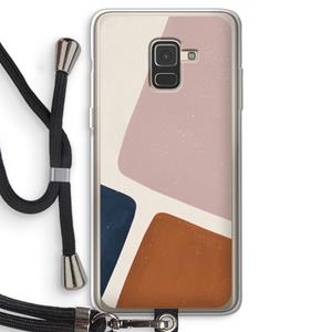 CaseCompany Geo #2: Samsung Galaxy A8 (2018) Transparant Hoesje met koord