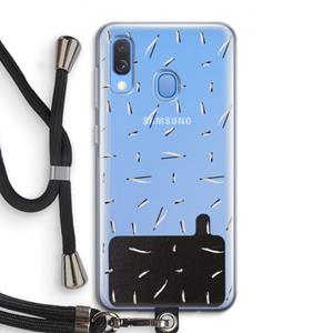CaseCompany Hipster stripes: Samsung Galaxy A40 Transparant Hoesje met koord