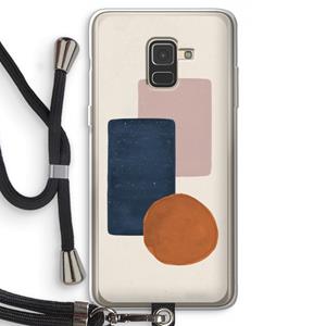 CaseCompany Geo #3: Samsung Galaxy A8 (2018) Transparant Hoesje met koord