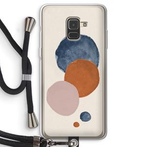 CaseCompany Geo #4: Samsung Galaxy A8 (2018) Transparant Hoesje met koord