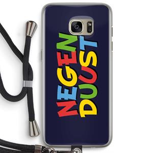 CaseCompany 90's One: Samsung Galaxy S7 Edge Transparant Hoesje met koord