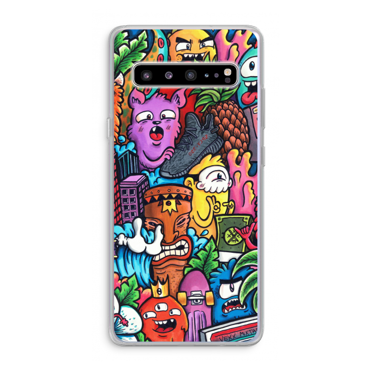 CaseCompany Vexx Mixtape: Samsung Galaxy S10 5G Transparant Hoesje