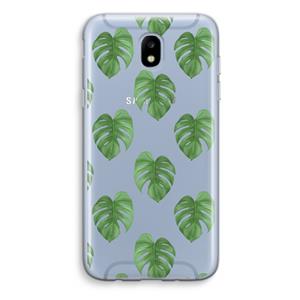 CaseCompany Monstera leaves: Samsung Galaxy J5 (2017) Transparant Hoesje