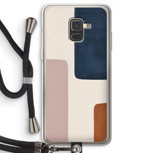 CaseCompany Geo #5: Samsung Galaxy A8 (2018) Transparant Hoesje met koord