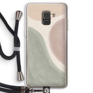 CaseCompany Geo #6: Samsung Galaxy A8 (2018) Transparant Hoesje met koord