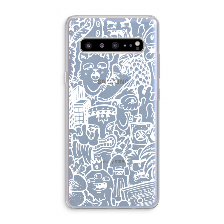CaseCompany Vexx Mixtape #2: Samsung Galaxy S10 5G Transparant Hoesje