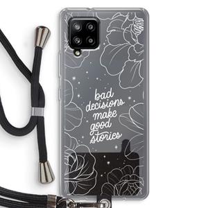 CaseCompany Good stories: Samsung Galaxy A42 5G Transparant Hoesje met koord