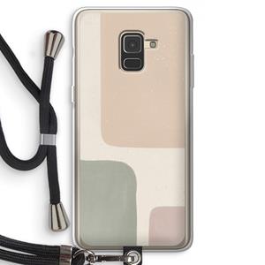 CaseCompany Geo #7: Samsung Galaxy A8 (2018) Transparant Hoesje met koord