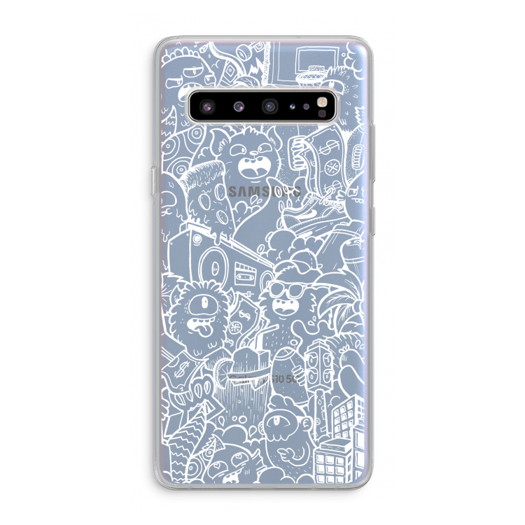CaseCompany Vexx City #2: Samsung Galaxy S10 5G Transparant Hoesje