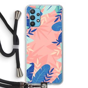 CaseCompany Tropisch: Samsung Galaxy A32 4G Transparant Hoesje met koord