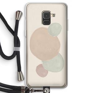 CaseCompany Geo #9: Samsung Galaxy A8 (2018) Transparant Hoesje met koord
