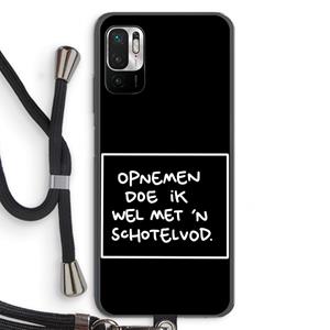CaseCompany Schotelvod: Xiaomi Redmi Note 10 5G Transparant Hoesje met koord