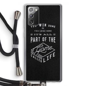 CaseCompany Life: Samsung Galaxy Note 20 / Note 20 5G Transparant Hoesje met koord