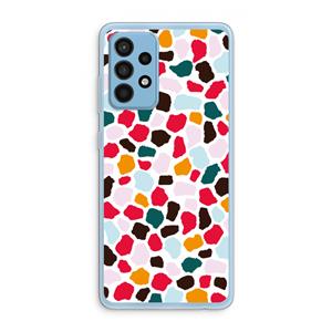 CaseCompany Colored Giraffe: Samsung Galaxy A52 Transparant Hoesje