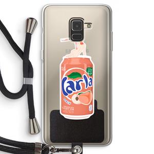 CaseCompany S(peach)less: Samsung Galaxy A8 (2018) Transparant Hoesje met koord