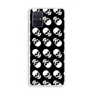 CaseCompany Musketon Skulls: Galaxy A71 Transparant Hoesje