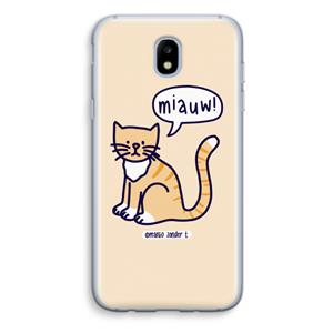 CaseCompany Miauw: Samsung Galaxy J5 (2017) Transparant Hoesje
