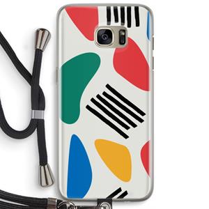 CaseCompany Illustratieve pop 1: Samsung Galaxy S7 Edge Transparant Hoesje met koord