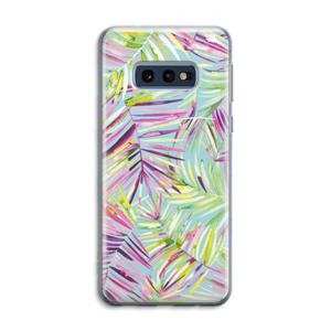 CaseCompany Tropical Palms Blue: Samsung Galaxy S10e Transparant Hoesje