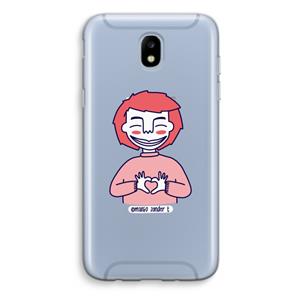 CaseCompany Hartje: Samsung Galaxy J5 (2017) Transparant Hoesje